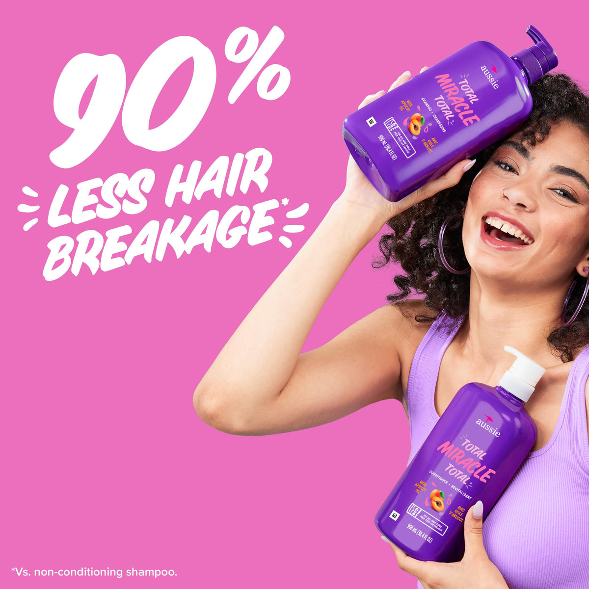 Aussie Total Miracle 7 Benefits Hair Conditioner for Damaged Hair, for All Hair Types, Paraben-Free, 30.4 fl oz, 4-pack