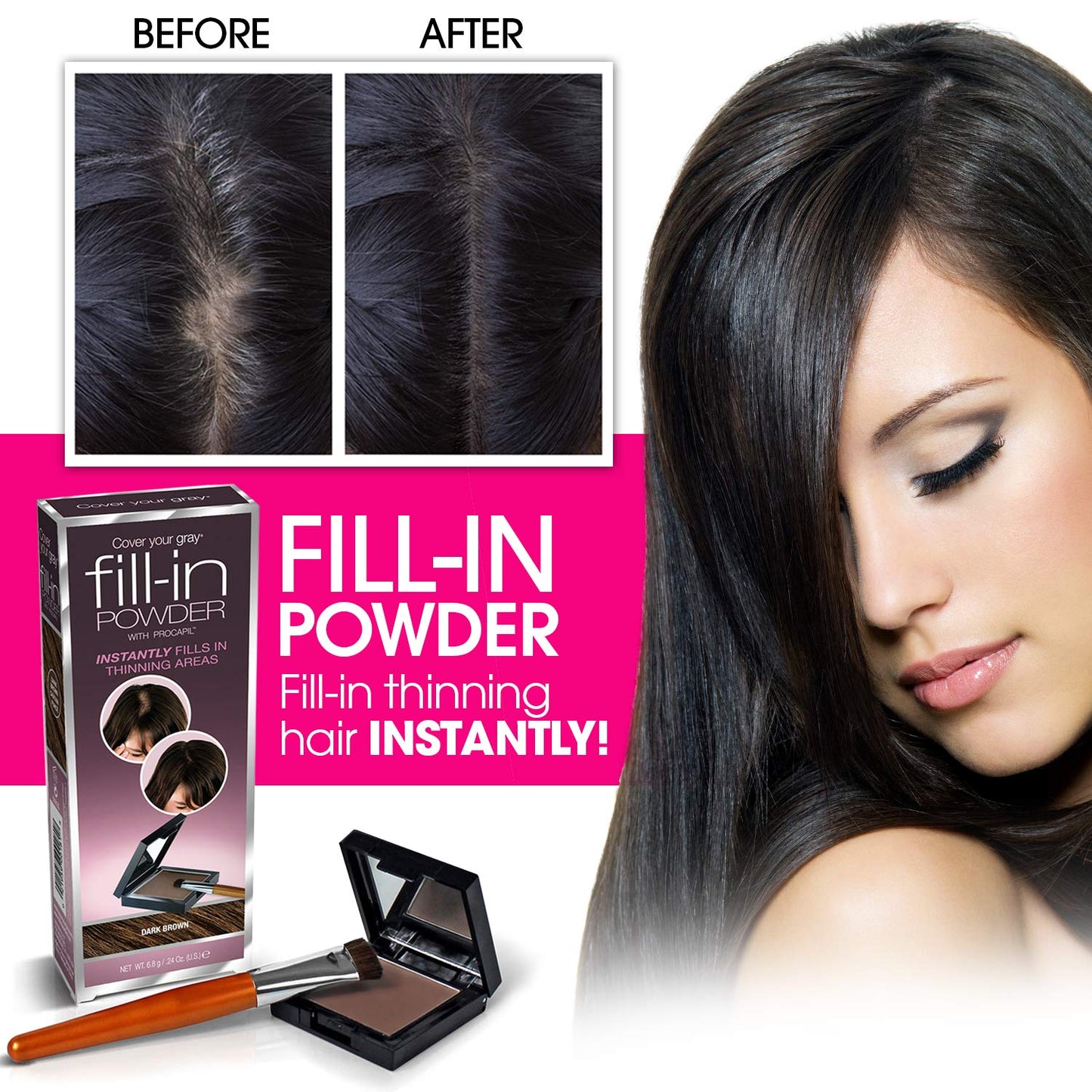 Cover Your Gray Fill In Powder - Light Brown/Blonde (3-Pack)