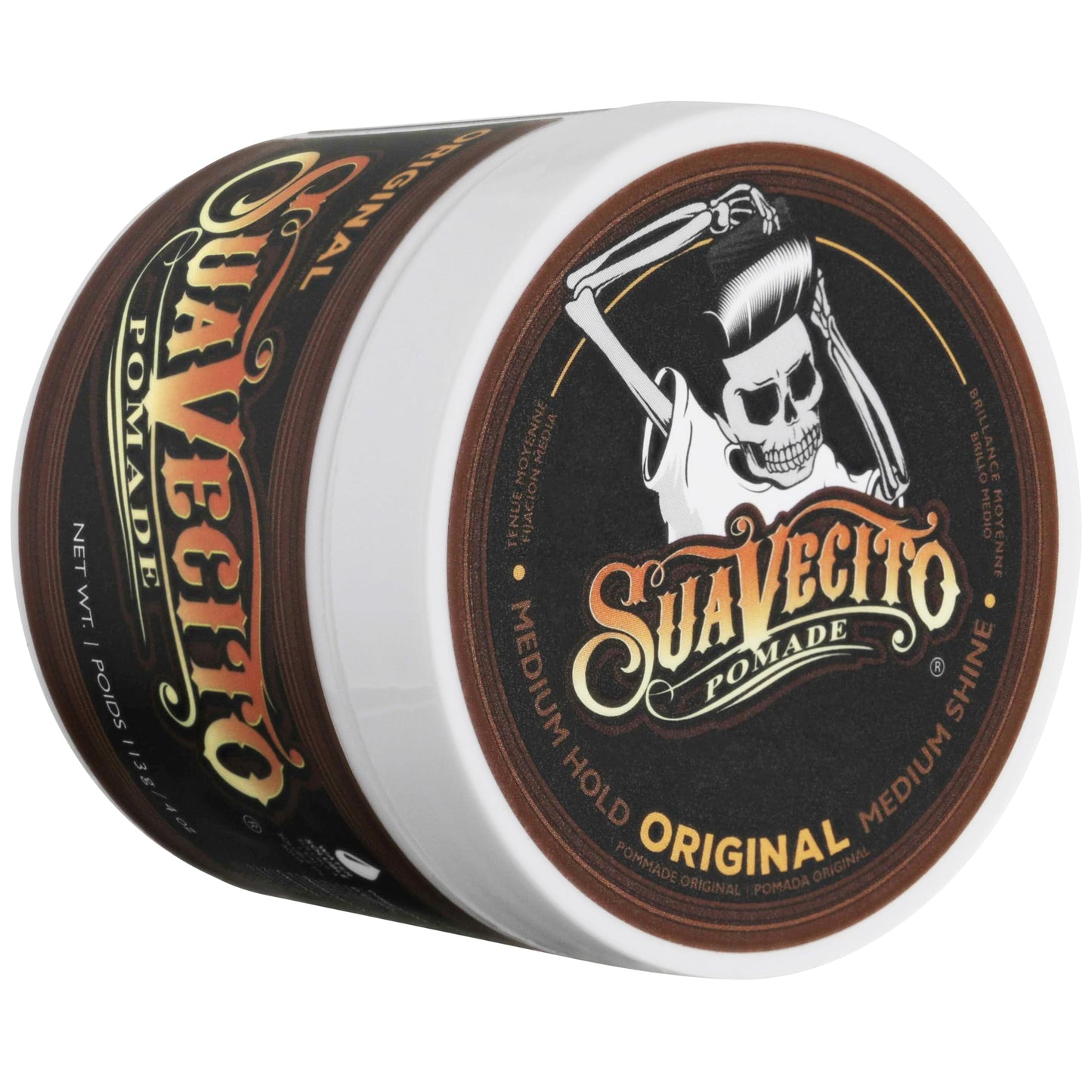 Suavecito Hair & Body Essentials Bundle: Original Hold Hair Styling Pomade, Moisturizing Body Soap, Hydrating Shampoo & Nourishing Conditioner