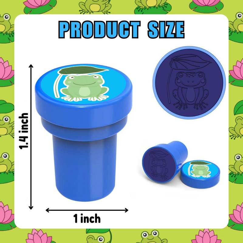 36PCS Frog Party Favors - 24PCS Pre-Cut Temporary Tattoos & 12PCS Stamps - Ideal Animal Frog Princess Themed Birthday Card Decorations Supplies Goodie Bag Cute Rewards for Boys Girls Classroom Gifts