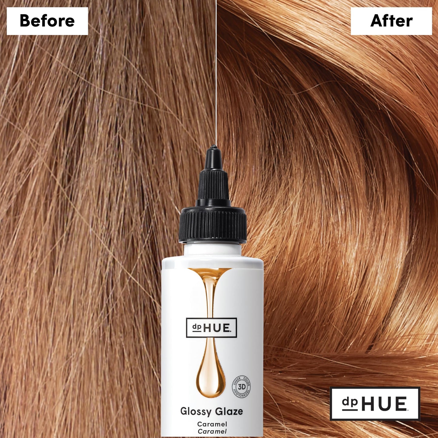 dpHUE Glossy Glaze - 4 fl oz - In-Shower Conditioning Glaze for Luminous Shine - Paraben, SLS & SLES Sulfate Free - Leaping Bunny Certified