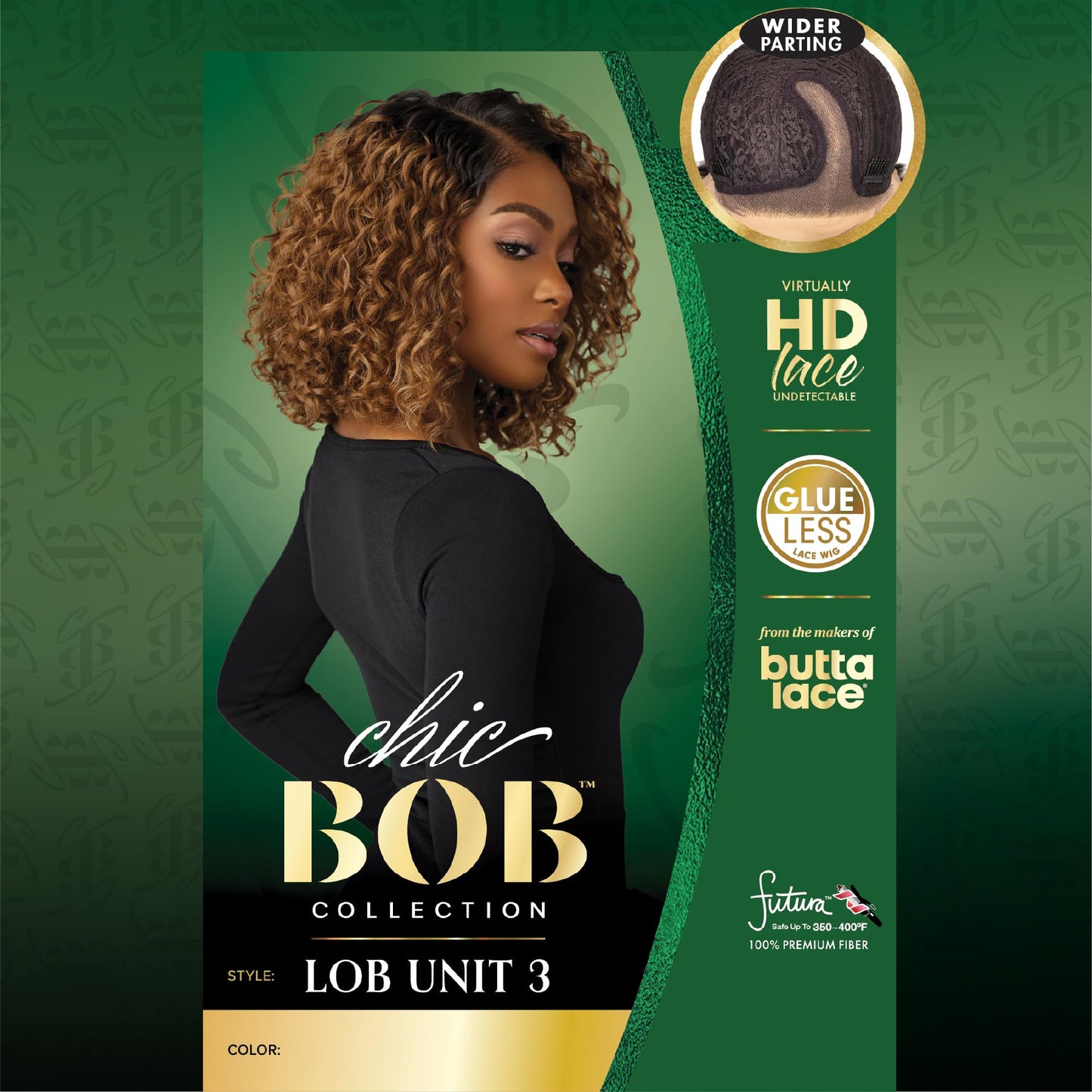 Sensationnel Chicbob Lace Frontwig-Lob Unit 3, LIGHTASHBLONDE