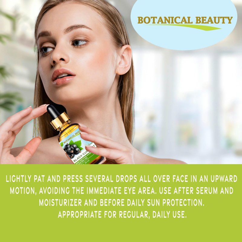 Botanical Beauty BLACK CURRANT AGE DEFYING FACE DRY OIL 100% Natural. Black Currant Oil, Evening Primrose, Grape Seed, Jojoba, Organic Safflower, Vitamin E. Face Moisturizer, Rejuvenate, Anti-aging