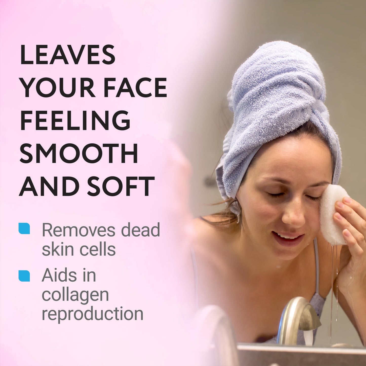 IMPRESA 20 Pack Facial Sponge for Daily Deep Cleansing - Buff Style Exfoliating Pads for Removing Dead Skin, Dirt & Makeup - Made in The USA - Regular (10 Pack) & White (10 Pack)