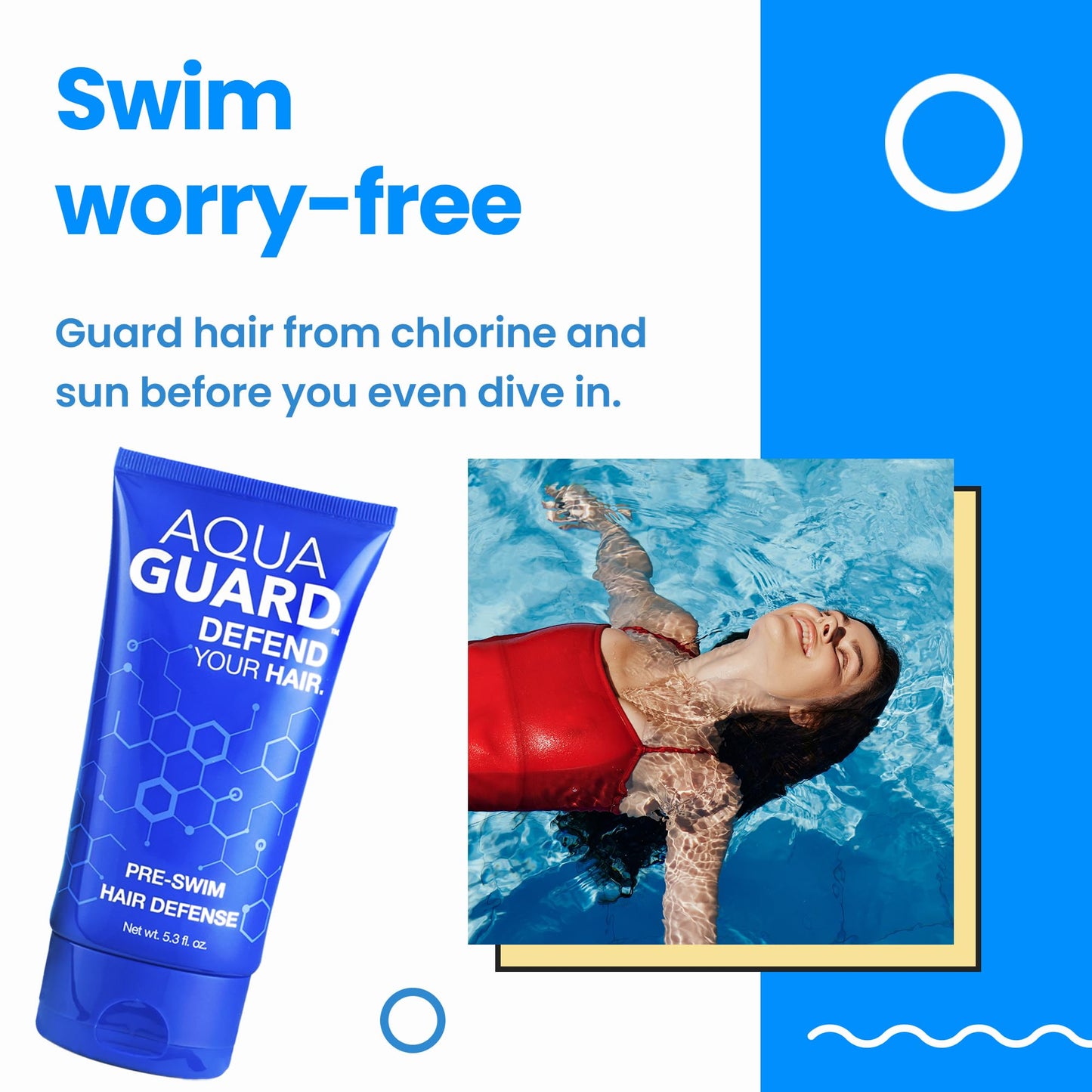 AQUA GUARD Swimmers Essential Hair Protection Bundle | Prevents Chlorine Damage + Softens Hair While Swimming | Color Safe, Leaves Hair Smelling Great | Made in California