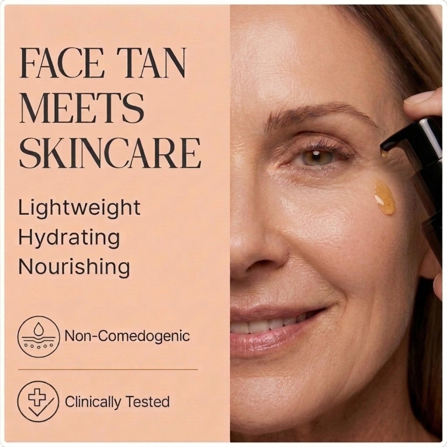 Face Tanner – Self Tan Serum w/Hyaluronic Acid and Organic Oils, Self Tanners Best Sellers, Facial Sunless Tanner for Natural Sunkissed Glow, Fake Tan Moisturizer, 2.0 fl (Light to Medium)