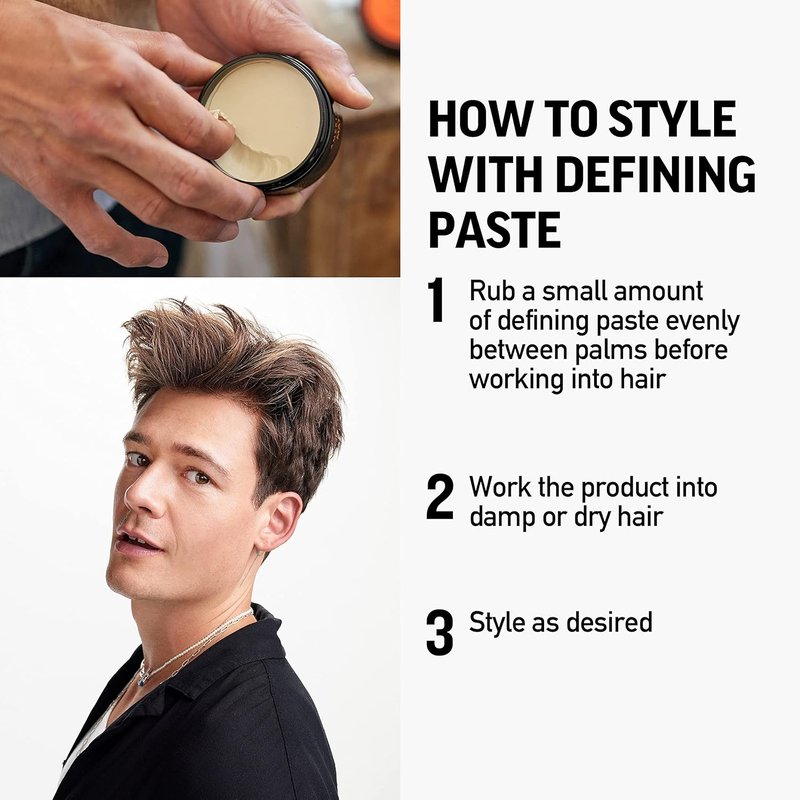 American Crew Men's Hair Defining Paste - Medium Hold, Low Shine | 3 Oz (Pack of 2)