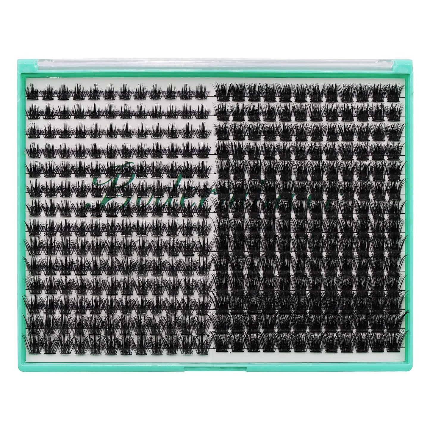 Bodermincer XXXL Tray 336PCS D Curl Cluster Lashes 10-12-14-16mm Mixed Length DIY Eyelashes Extension at Home (M01+M02 Mixed Length D Curl)