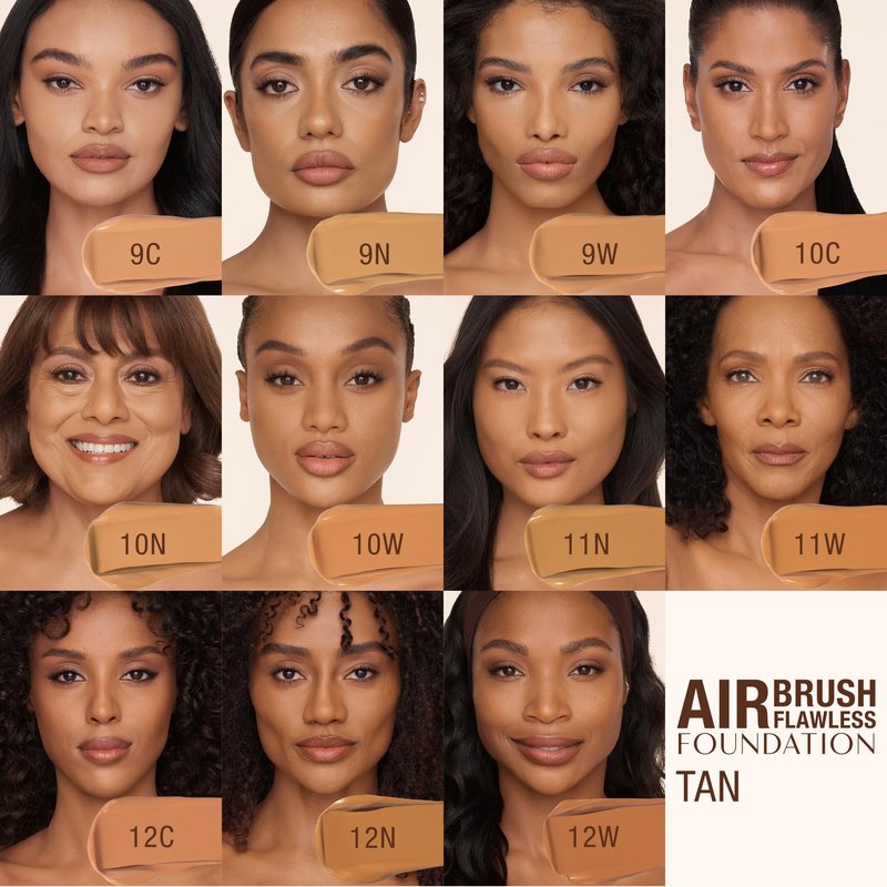 Charlotte Tilbury Airbrush Flawless Matte Foundation - Full Coverage Liquid Makeup with a Natural-Matte Finish - Smoothes & Blurs Pores - Waterproof & Transfer Resistant - 10 Neutral