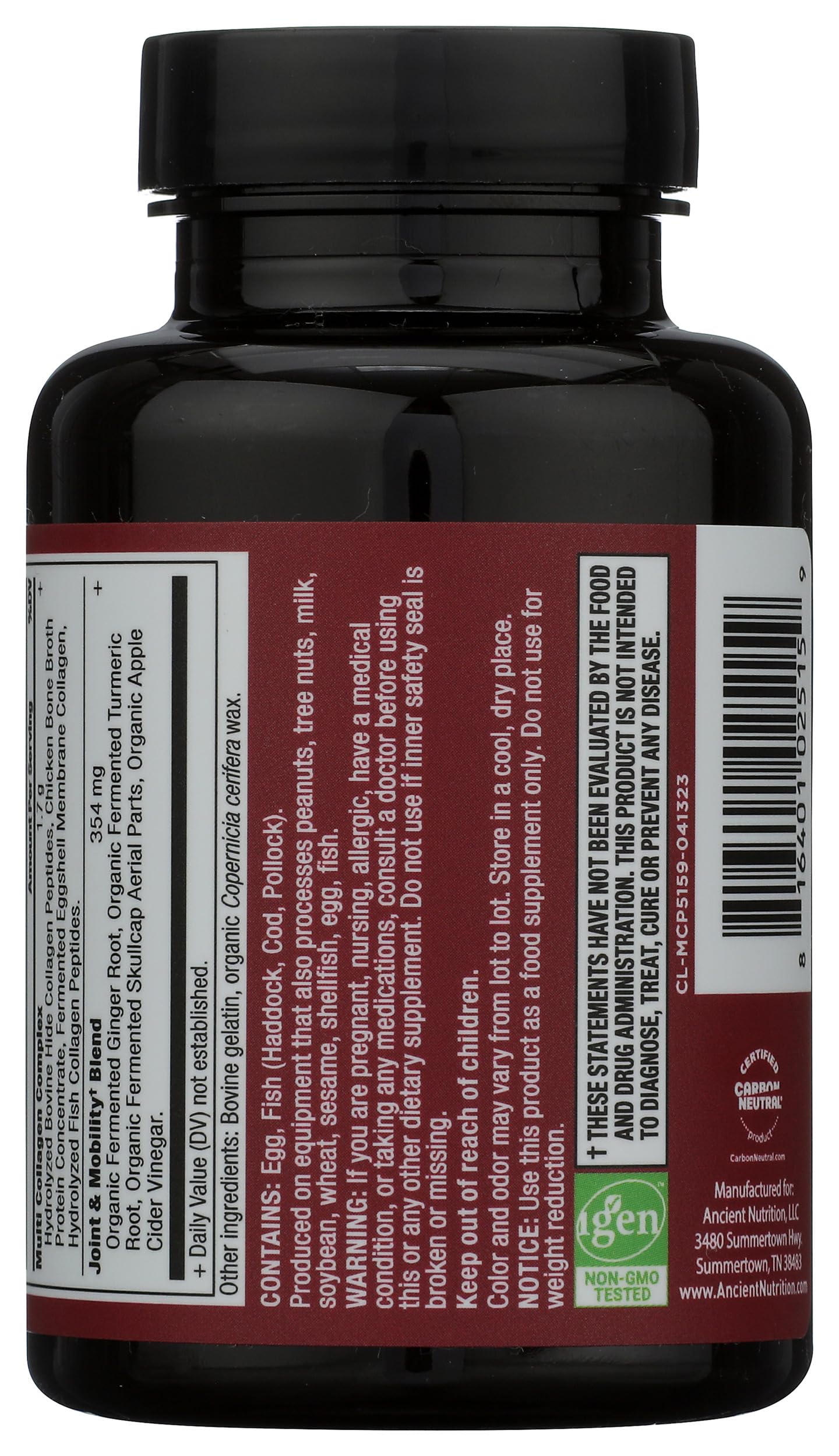 Ancient Nutrition Collagen Pills for Joint Support, Multi Collagen Capsules 45 Ct, Joint + Mobility, Supports Joints, Skin & Nails, Exercise Recovery, Paleo and Keto Friendly, Gluten Free