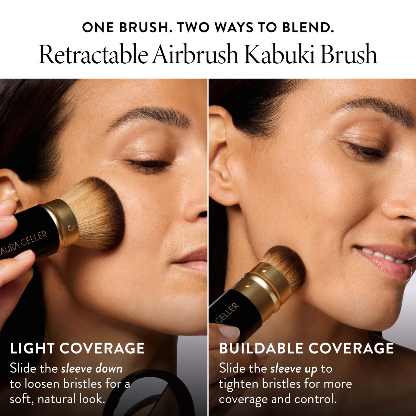 LAURA GELLER NEW YORK Baked Balance-n-Brighten Foundation with Kabuki Brush Makeup Set, Medium