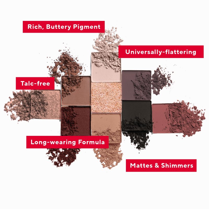 Mirabella - True To You Neutral Eye Makeup Palette, 17 Matte & Shimmer Neutral Eyeshadow Palette, Talc-Free Eyeshadow with 1 Primer Included, Highly Pigmented Eye Makeup, Nude