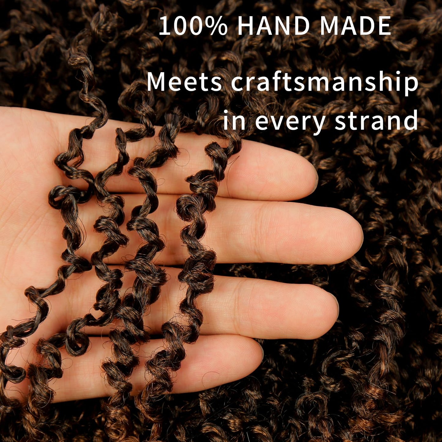Yanky Twist Crochet Hair 9 Packs (270 Strands Total) 12 Inch Mini Twisted Crochet Hair,Synthetic Spring Twist Hair Short Passion Twist Hair Extensions For Women(1B30)