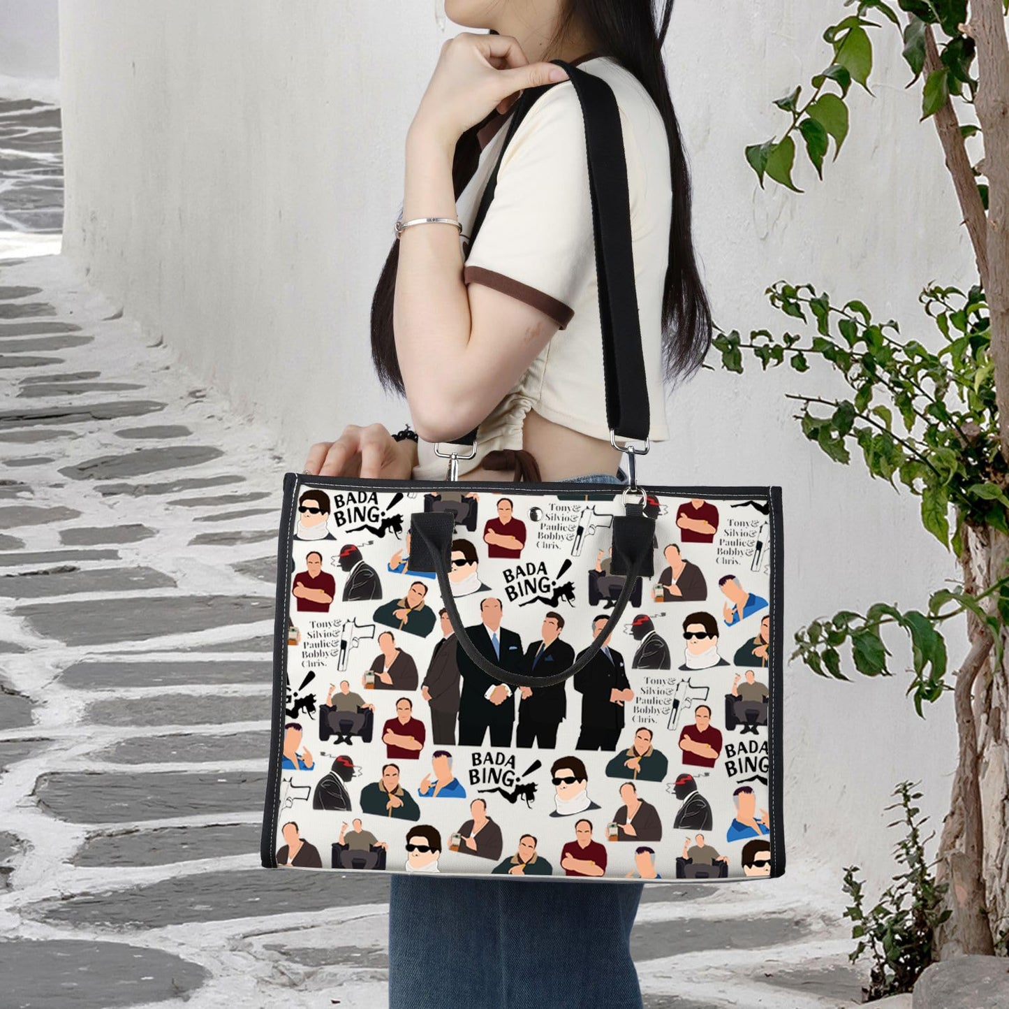 BWWKTOP Gangster Character Cosmetic Makeup Bag Mob Character Fans Inspired Gifts Classic Gangster Merch (BAND BG)