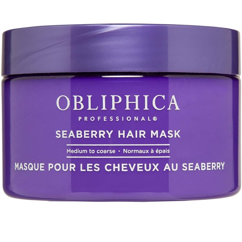 Obliphica Seaberry Hair Mask - Deep Conditioning Hydrating Treatment for Dry and Damaged Hair - Moisturizing Hair Repair and Growth Mask for Medium, Coarse, and Color-Treated Hair - 8.5 Ounces