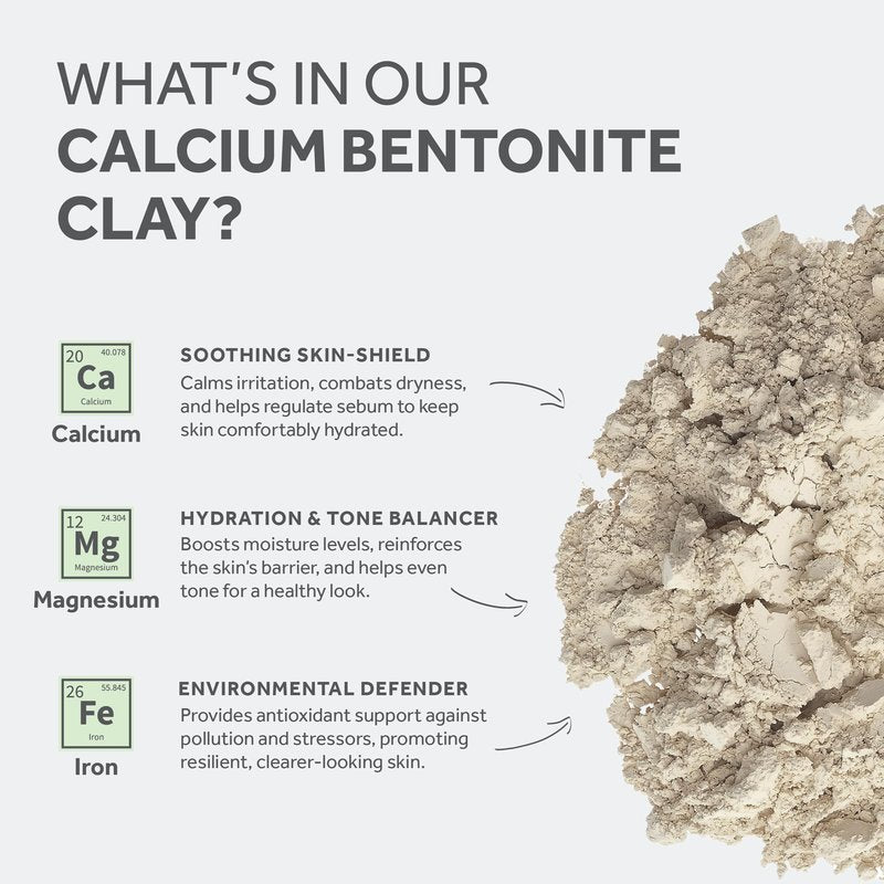 FOSSIL POWER Calcium Bentonite Clay Powder 5 Lb – Natural Heavy Metal Detox & Deep Pore Cleansing | Indian Healing | DIY Hair & Facial Mask Treatment for Sensitive Skin | Deo, Bath & Foot Soak
