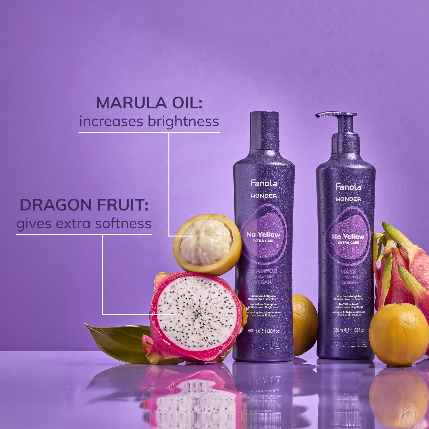 Fanola No Yellow Purple Shampoo - Purple Color Depositing Shampoo for Blondes, Bleached & Grey Hair - Formulated with Violet Pigment to Remove Brassy Tones from Hair (11.83 Fl oz)
