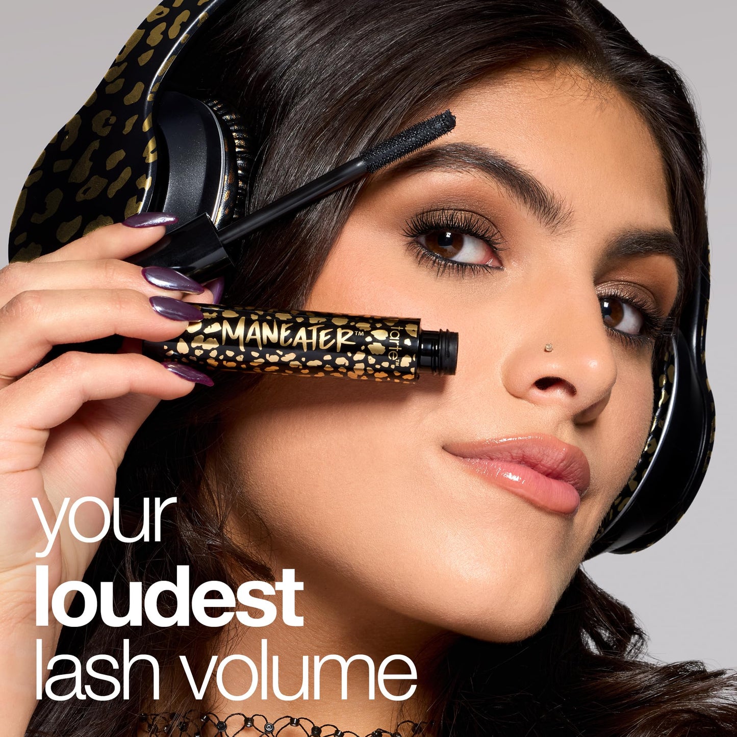 tarte maneater mascara – Extreme Curl, Instant Volume & Length, 16HR Ultra-Creamy Longwear Eye Makeup, Cruelty-Free, full size, black