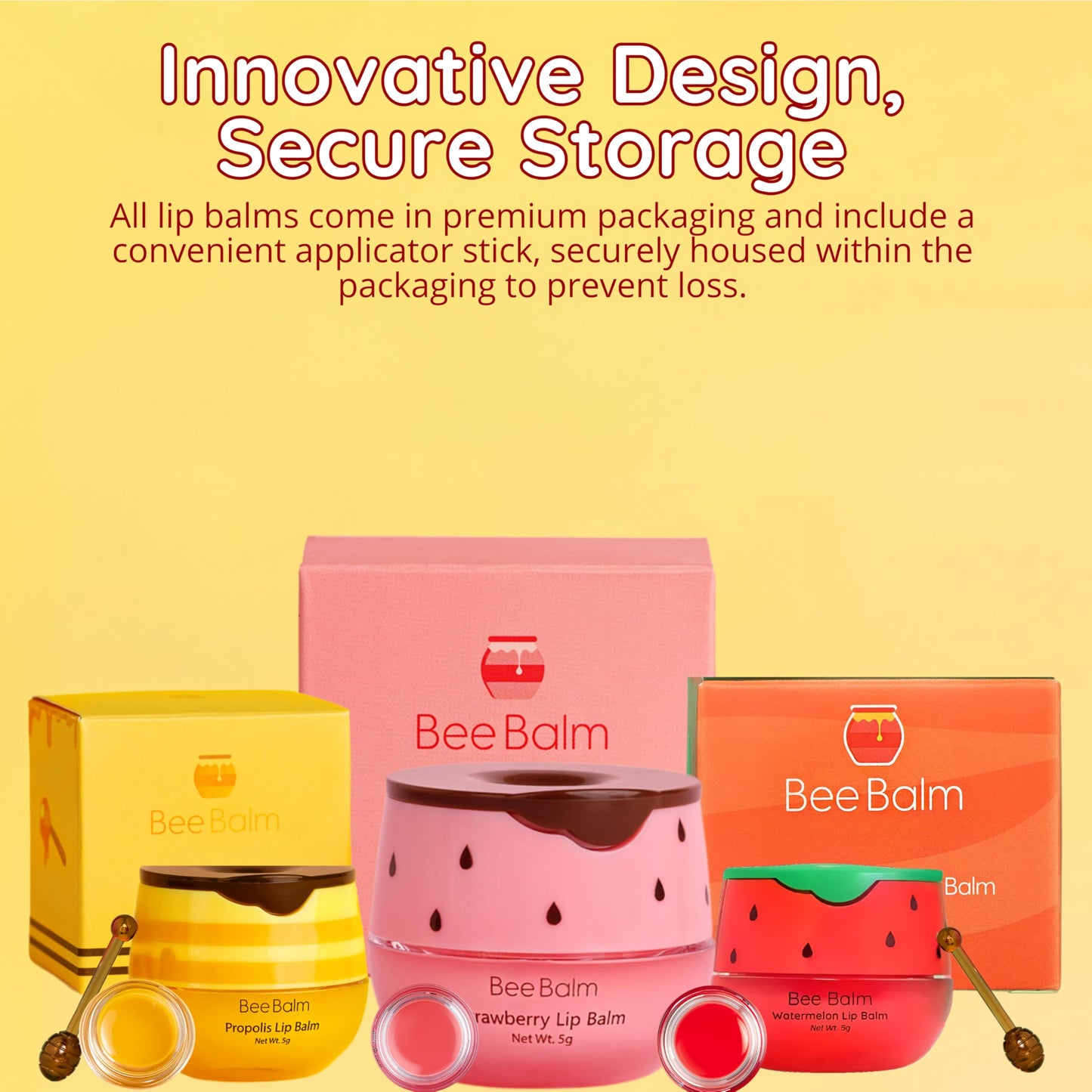 Original My Bee Balm Lip Balm – Propolis Hydrating Balm – Pot for Dry, Chapped & Cracked Lips – Deeply Moisturizes & Hydrates Lips with Organic Beeswax & Vitamin E