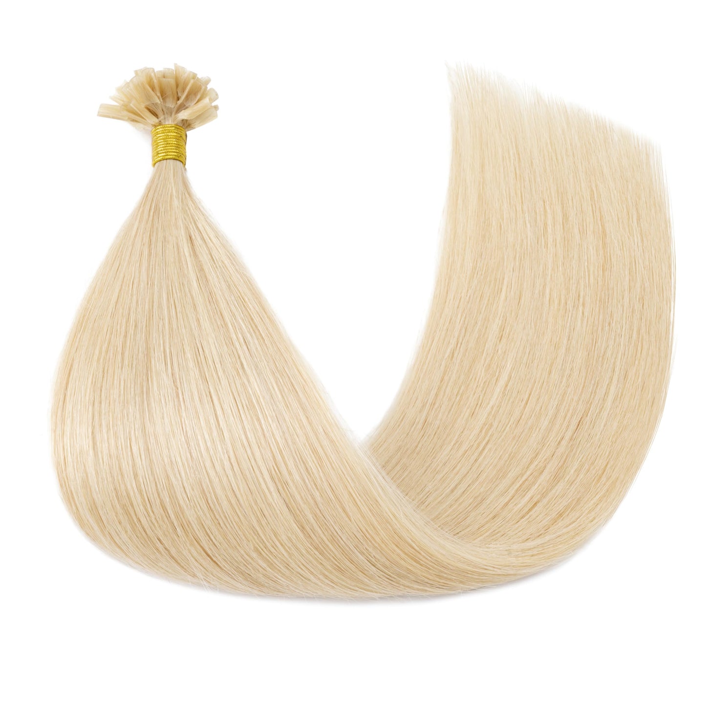K Tip Hair Extensions Real Human Hair Platinum Blonde 14 Inch 260518