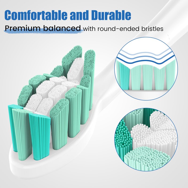 Replacement Toothbrush Heads Compatible with Philips Sonicare – Gentle & Effective Electric Tooth Brush Refill for Plaque Control, 10 Pack