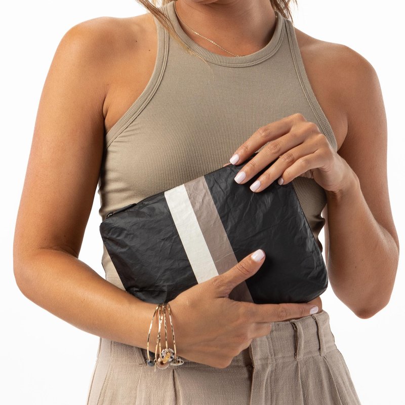 ALOHA Collection Small Pouch | Lightweight, Packable, and Splash-Proof Makeup Pouch | Easy to Clean (Flora in Eve)