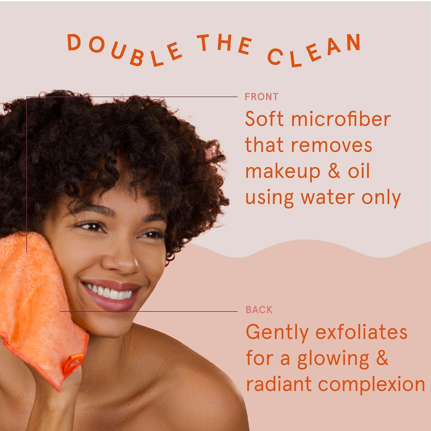 Cleanlogic Exfoliating Face Cloths - Dual-Texture 3 Pack for Sensitive Skin Cleansing
