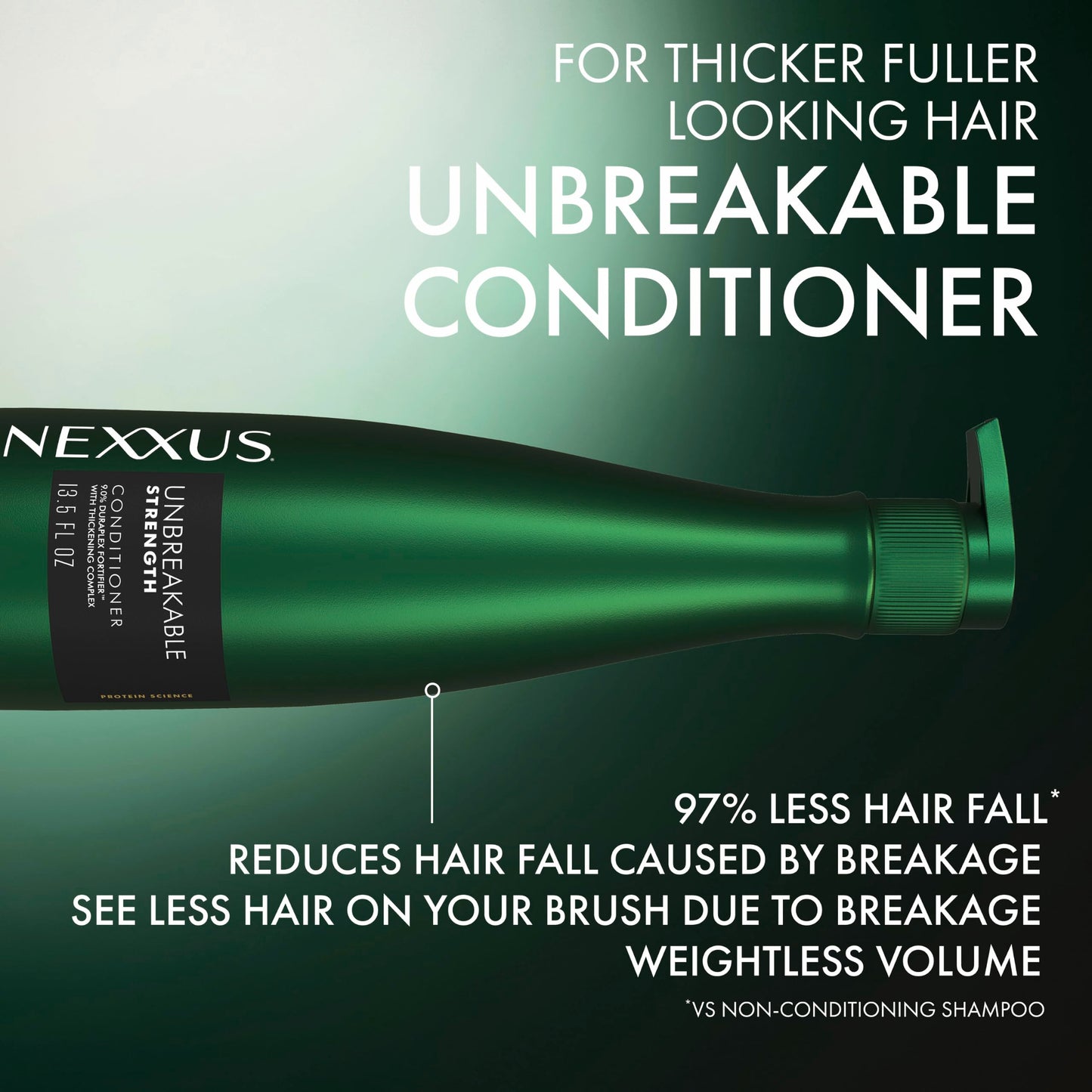 Nexxus Unbreakable Anti Breakage Conditioner for Strengthening for Fine and Thin Hair Hair Care Powered by DURAPLEX FORITIFIER Technology with Thickening Complex 13.5