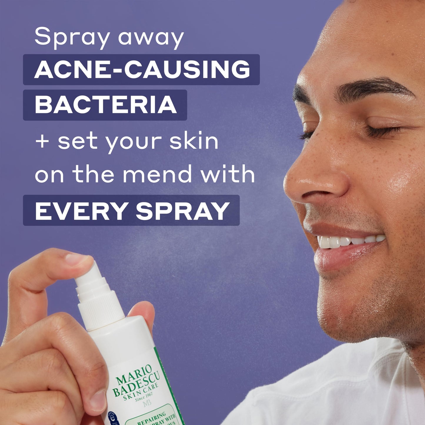 Mario Badescu Repairing HOCl Facial Spray with Hypochlorous Acid – Soothes & Hydrates Angry, Irritated Skin, Reduce Redness & Flare-Ups – pH Balancing, Non-Irritating Cleanser, Fragrance-Free, 4 Fl Oz