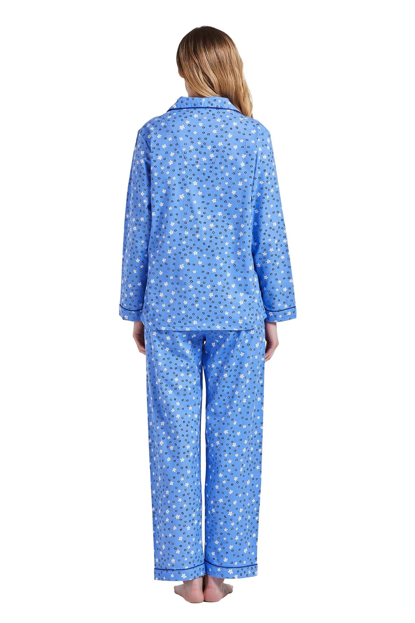 amaxer Women's Flannel Pajama Set 100% Cotton Soft Christmas Pajamas For Women Long Sleeve Pjs Button Down Warm Sleepwear