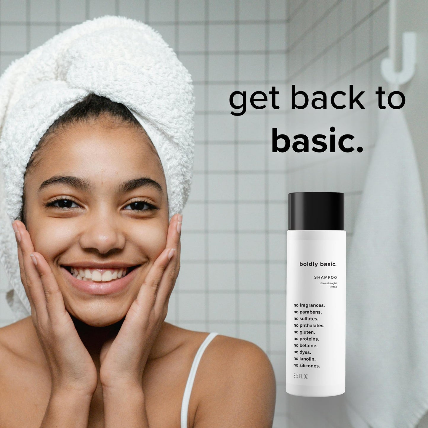 Boldly Basic Fragrance Free Shampoo - Unscented - Dermatologist Tested
