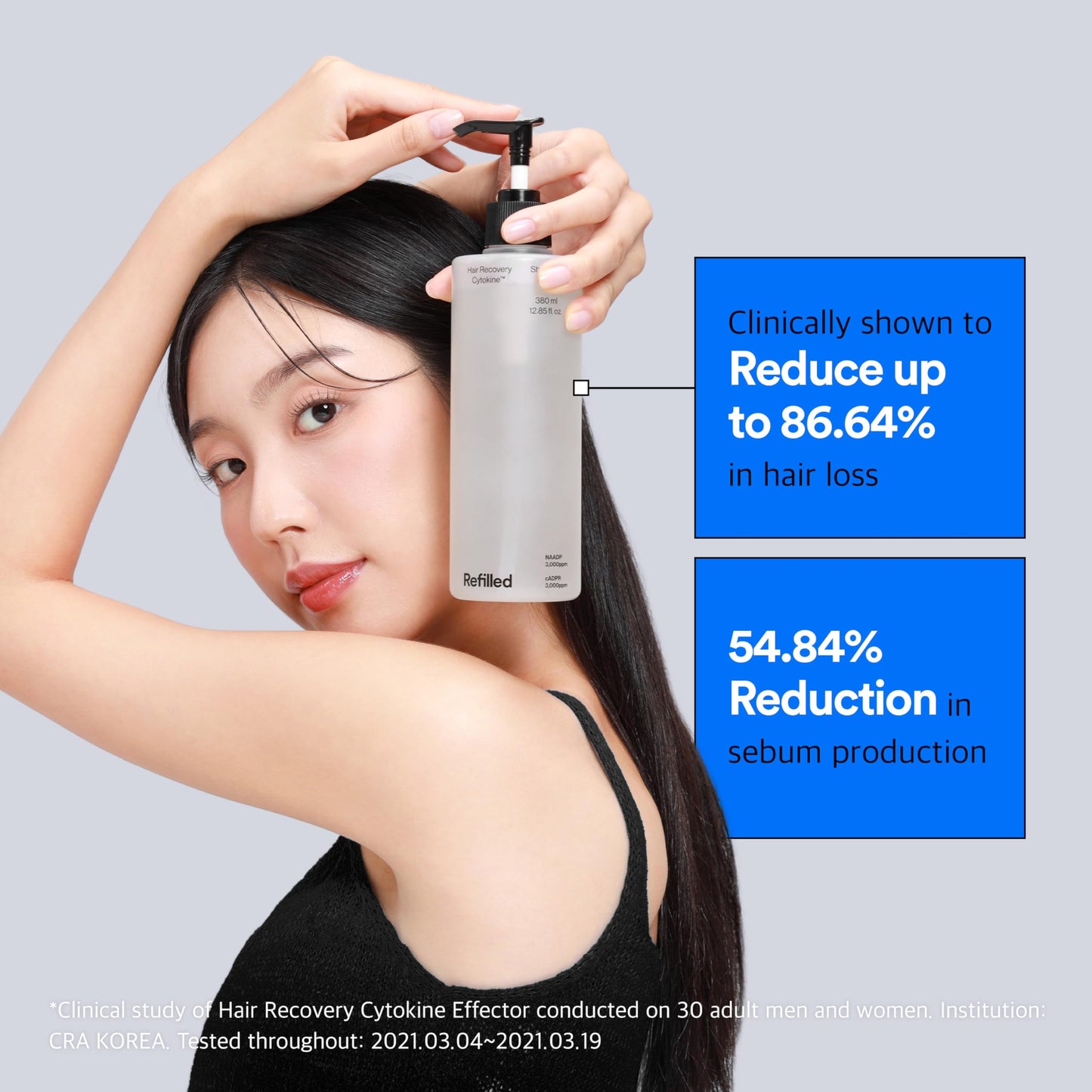Refilled Hair-Recovery Cytokine Shampoo Plus Moisture Care,12.8 Fl. Oz. – Hair Thickening Shampoo for Thinning Hair, Anti-Hair Loss, Hydrating, Strengthening and Volumizing, Sulfate-Free Formula