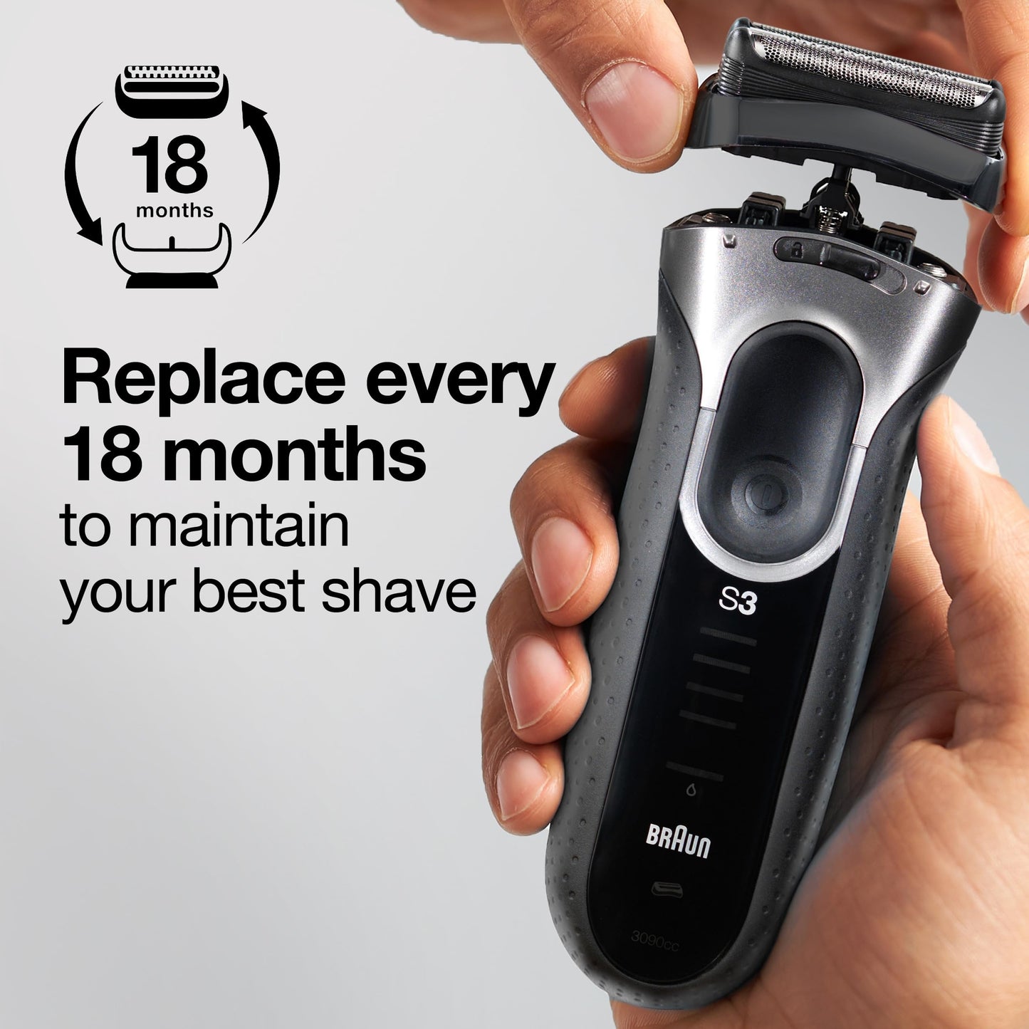 Braun Series 3 Pro Skin Electric Shaver Replacement Head - 32B - Compatible with Electric Razors 3000s,3010s,3040s,3050cc,3070cc,3080s,3090cc,(Pack of 10)