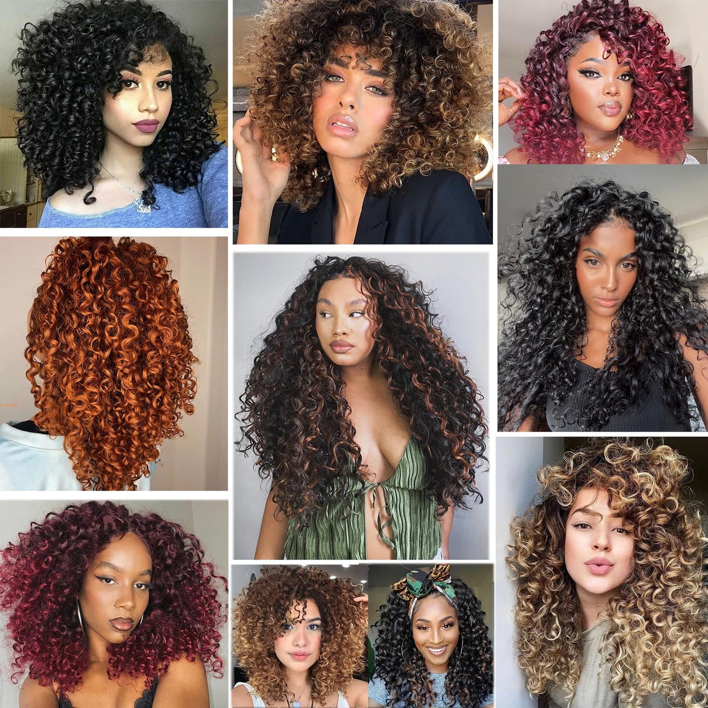 GoGo Curl Crochet hair 8 Packs Curly Crochet Hair for Women 18Inch 1B/4/30