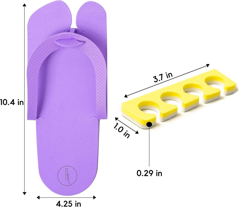 Anti-Slip EVA Pedicure Slippers - 48 Pairs Spa Party Pack | Soft & Durable, 6 Fun Colors for Home or Salon