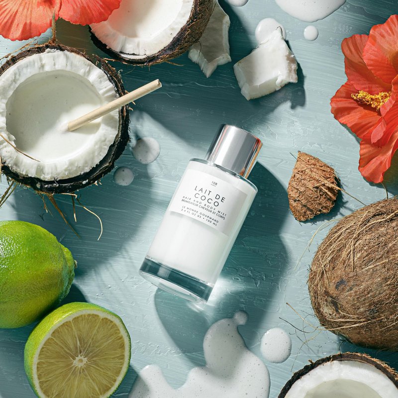 Le Monde Gourmand Lait de Coco Hair & Body Mist for Women, Coconut Hair Perfume & Body Spray, Creamy Coconut Vanilla Bergamot Scent, Vegan & Cruelty Free, 3.4 fl oz (100 ml)