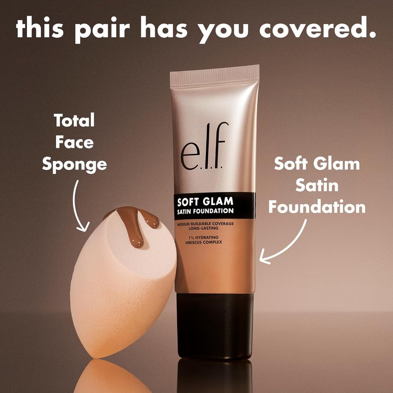 e.l.f. Soft Glam Foundation - Medium Coverage, Long-Lasting & Buildable | Vegan, Cruelty-Free, 10 Fair Cool