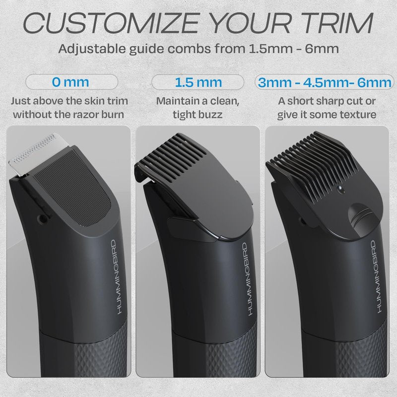 HUMMINGBIRD MK5 Pubic Hair Trimmer for Men – Ceramic Blade, No Nick, No Cut, Ball Trimmer, Waterproof, USB-C Rechargeable, LED Display, Charging Dock & Travel Pouch, Body Trimmer & Ball Shaver