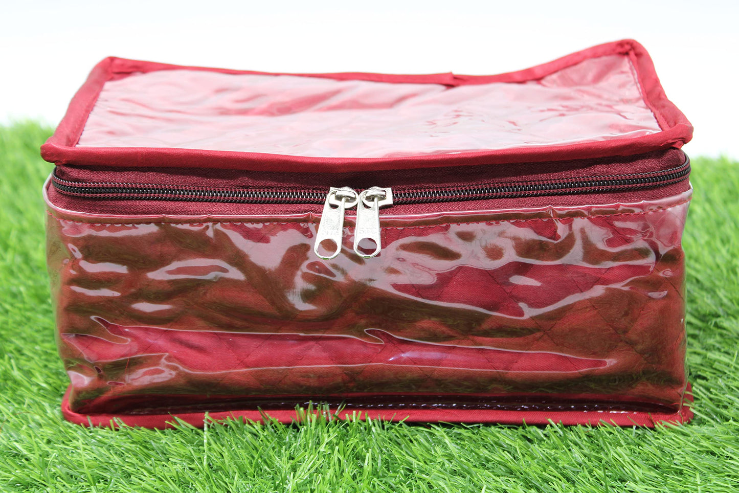 atorakushon Combo Satin Makeup Pouches Vanity Jewellery Traveling Organizer Storage Box Cosmetic carry it along anywhere easily For Women Maroon