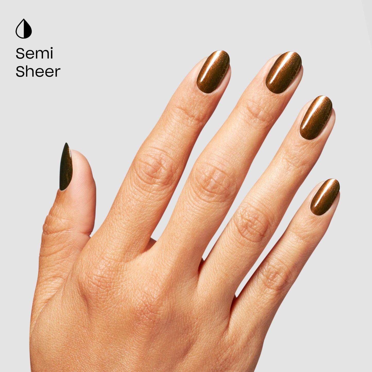 OPI GelColor Band Tease | Semi-Sheer Dark Gold Brown Metallic LED Cure Gel Nail Polish | Salon-Quality Shine, Long-Lasting Wear | 0.5 Fl Oz | What's Your Mani-tude | Fall 2025