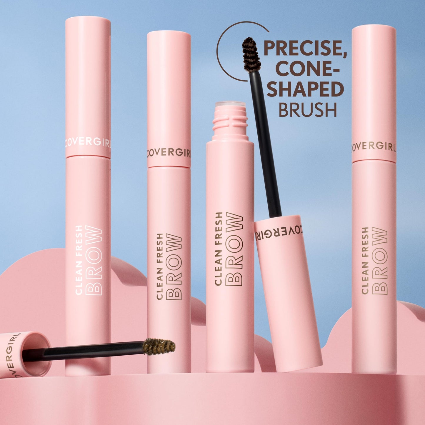 CoverGirl Clean Fresh Brow, 400 Soft Brown, Eyebrow Gel, Long-Lasting, Vegan Formula, Natural Looking, Easy to Apply, Doesn't Smudge, 0.18oz