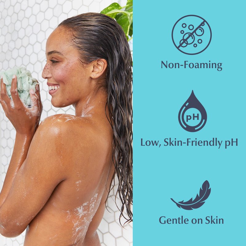 Eucerin Advanced Repair Cleansing Body and Face Cleanser, Gentle Face and Body Wash for Normal to Dry, Sensitive Skin, Soap Free and Unscented, 16.9 FL OZ Bottle