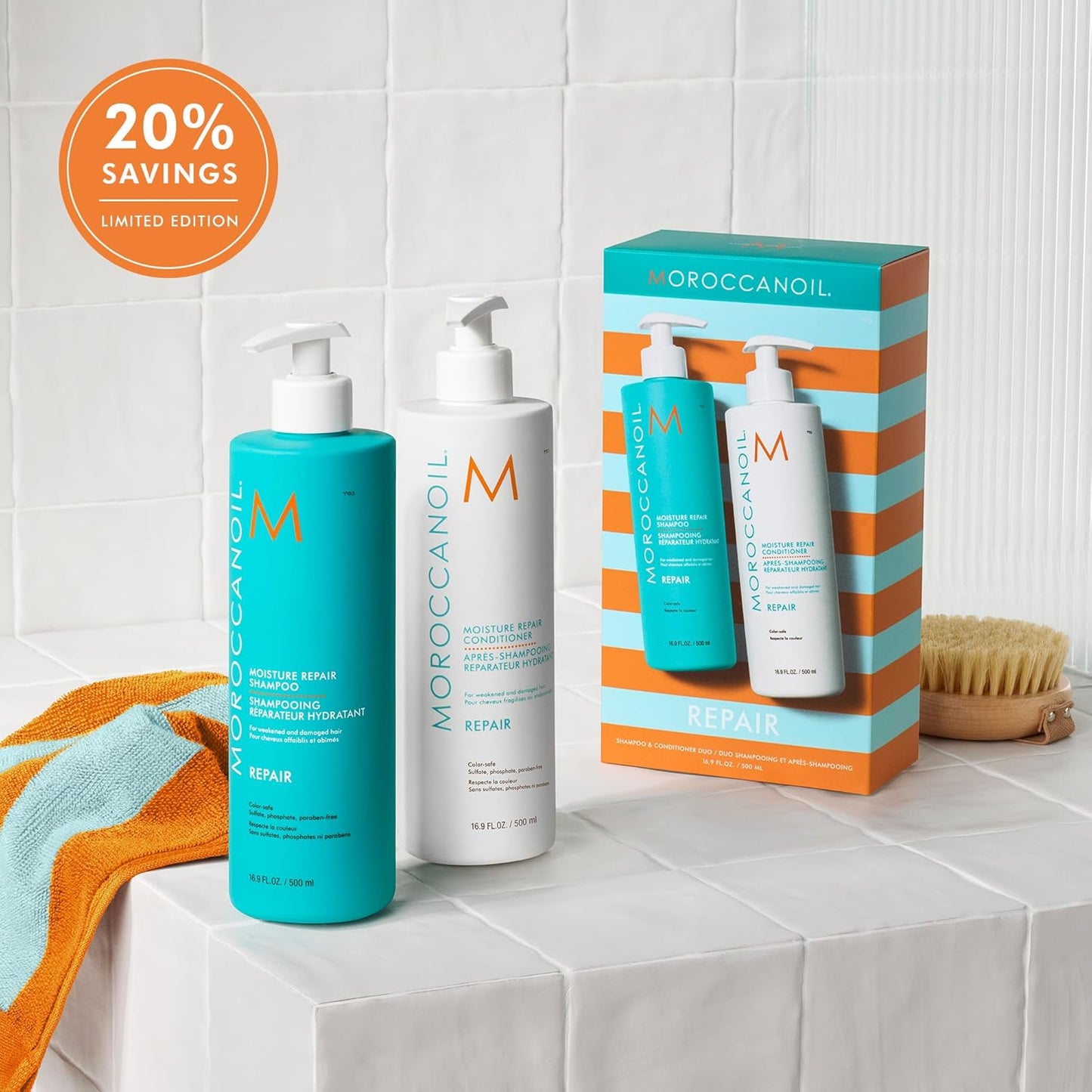 Moroccanoil Shampoo & Conditioner Set - Nourishing Hair Care | 500ml Each