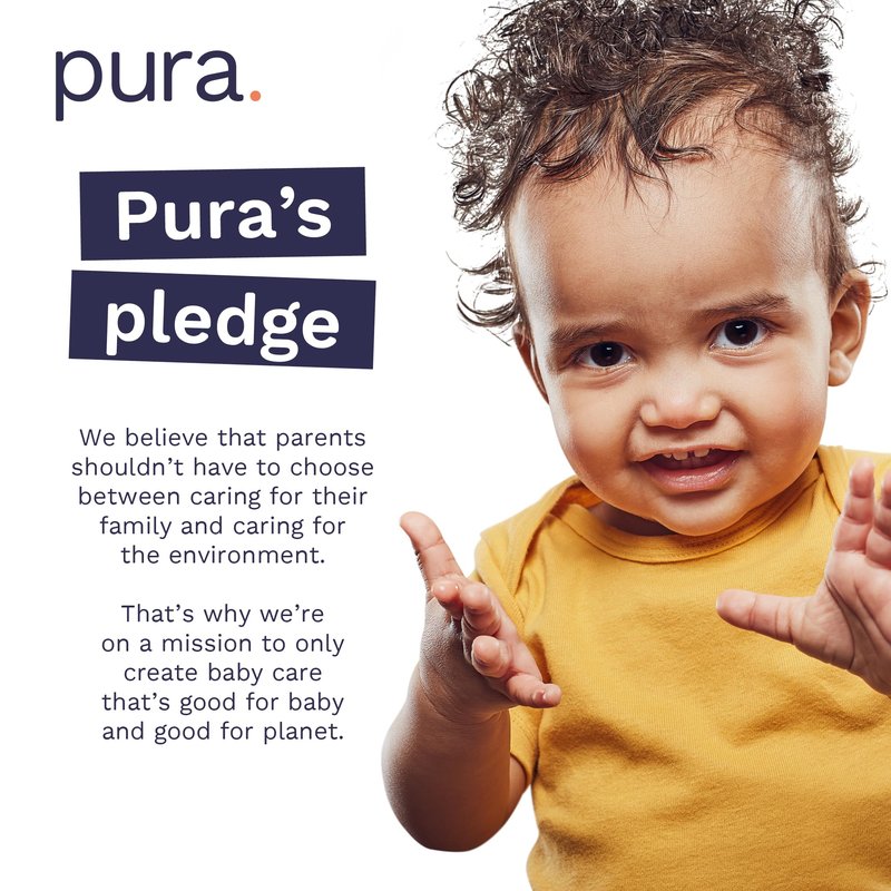 Pura Hypoallergenic Diapers, Size 3 (9-20 lbs) Monthly Pack, Overnight, up to 12 Hours Leak Protection, Suitable for Sensitive Skin, TCF, Super Soft Organic Cotton, 6 Packs of 26 (156 Baby Diapers)