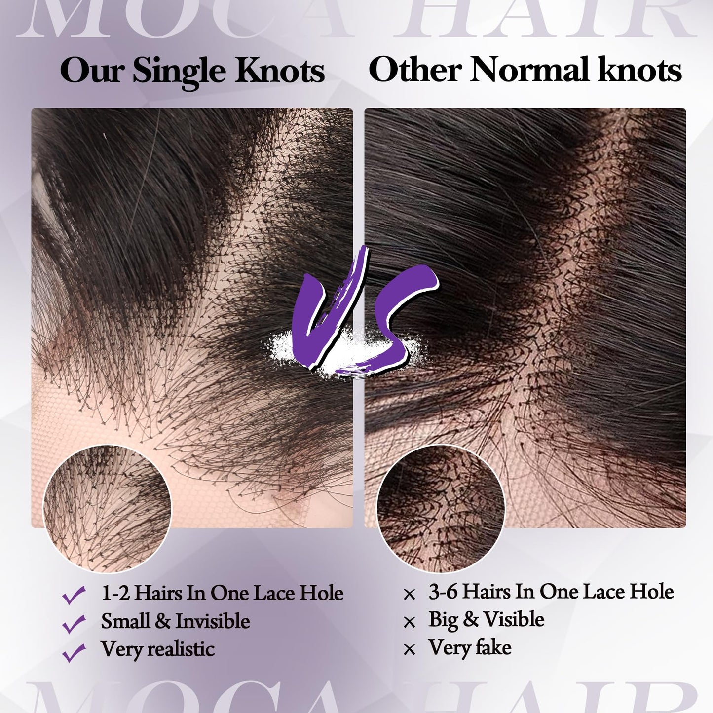 2x6 HD Lace Closure 18 Inch, SKINLIKE 0.095mm Ultra-thin Invisible Real Swiss Lace Closure Only,Straight RAW Virgin Human Hair Single Knot Pre-Plucked with Baby Hair