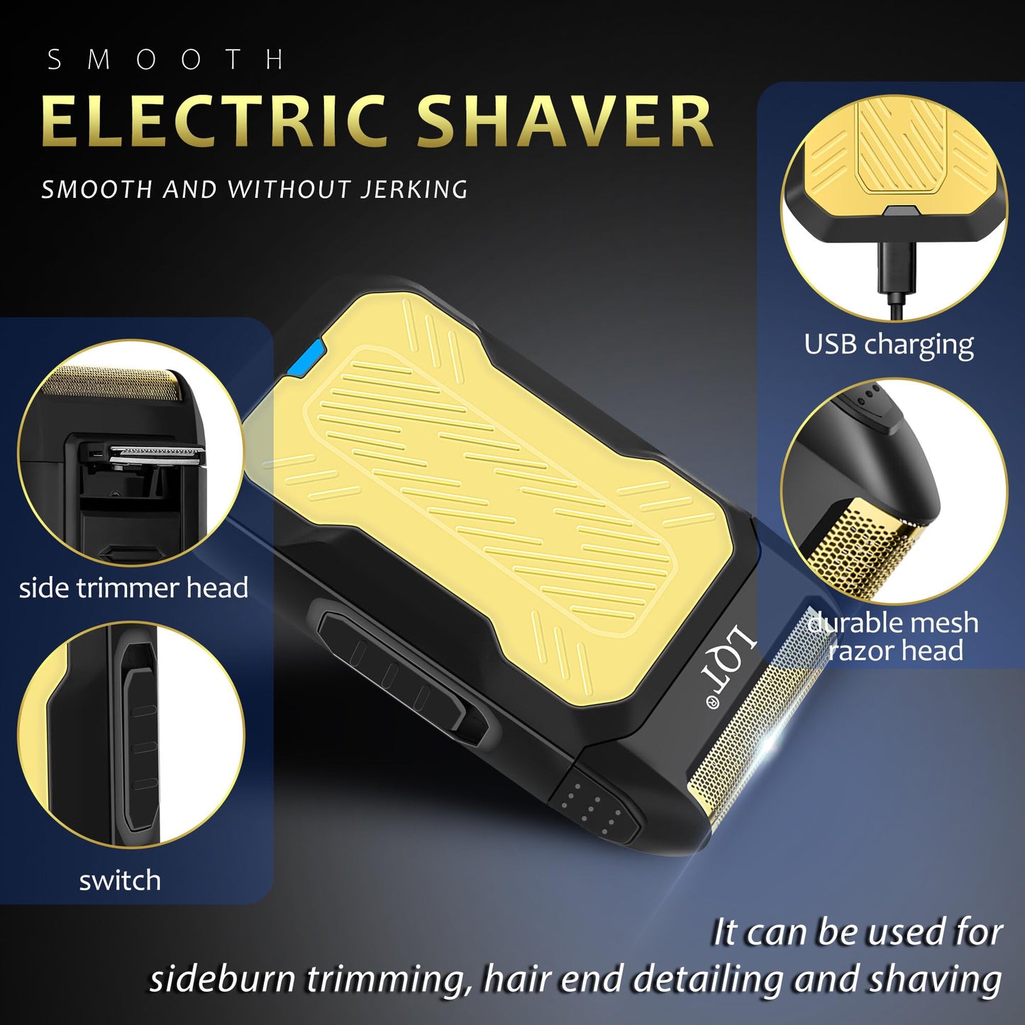 LQT Cordless Hair Clippers for Men Electric Beard and Mustache Trimmer & Foil Shaver Professional Rechargeable Hair Trimmer Gifts for Birthday Christmas to Son Husband Father Men Gifts