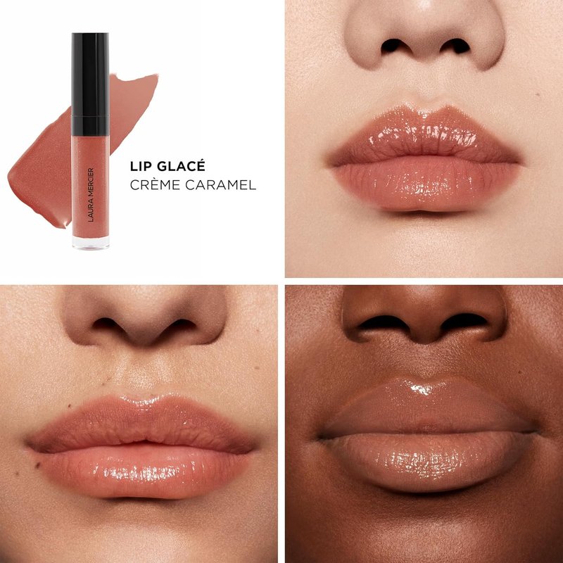 Laura Mercier Lip Glacé Balm Gloss - High-Shine Hydration & Smooth Application | 24HR Moisture, Jojoba Oil Infused