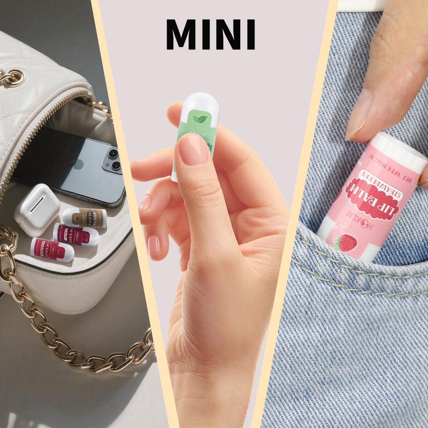 Mini Lip Balm 130 Pack, Natural Lip Balms with Vitamin E and Coconut Oil. Moisturizes for Dry Lips, Perfect for Christmas Gifts, Party Favors, Gift Bags and Small Gifts-13 Flavors