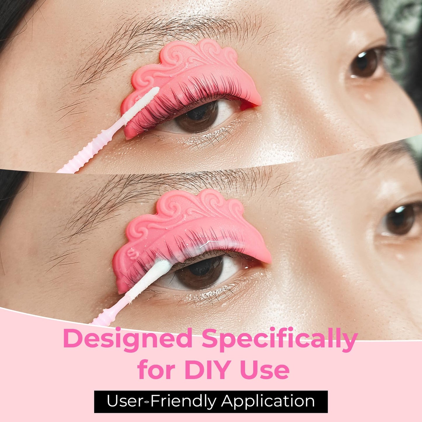 Lomansa Lash Lift Kit for Beginners, At-Home DIY Eyelash Perm with Open Eye Self-Lift Pads, Salon Quality Curl Lasts 4–6 Weeks (Step-by-Step Instructions)