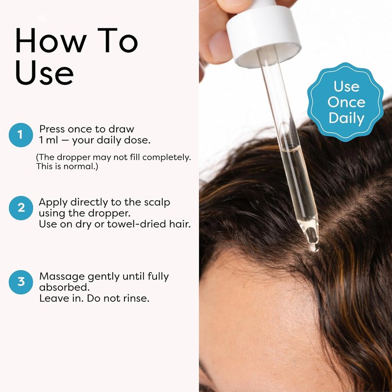 Hair Growth Serum - Water-Based Scalp Treatment with Caffeine & Peptides | Thicker, Fuller Hair for Men & Women - 2 fl oz